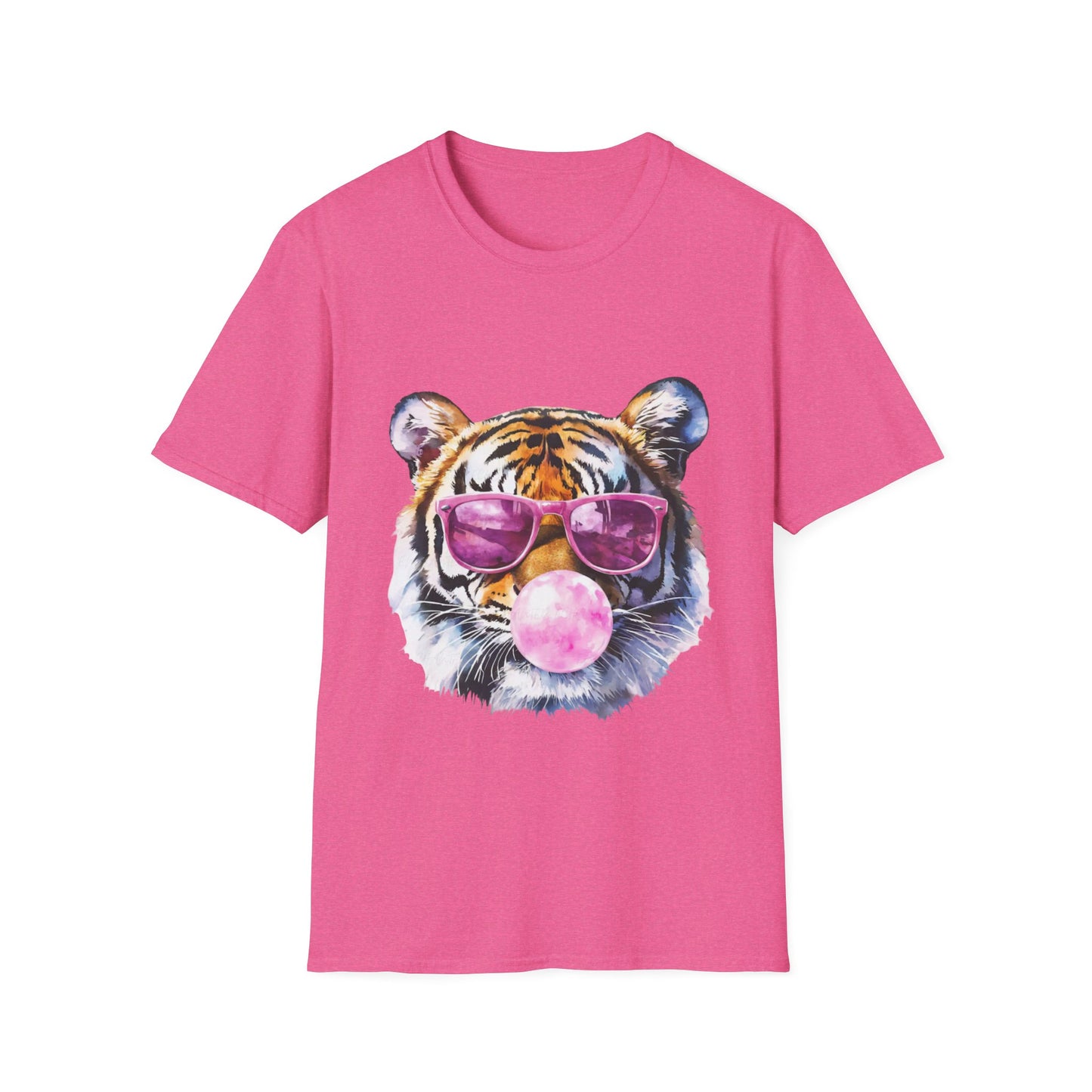 Tiger with Sunglasses T-Shirt — Fun Bubblegum Graphic Tee