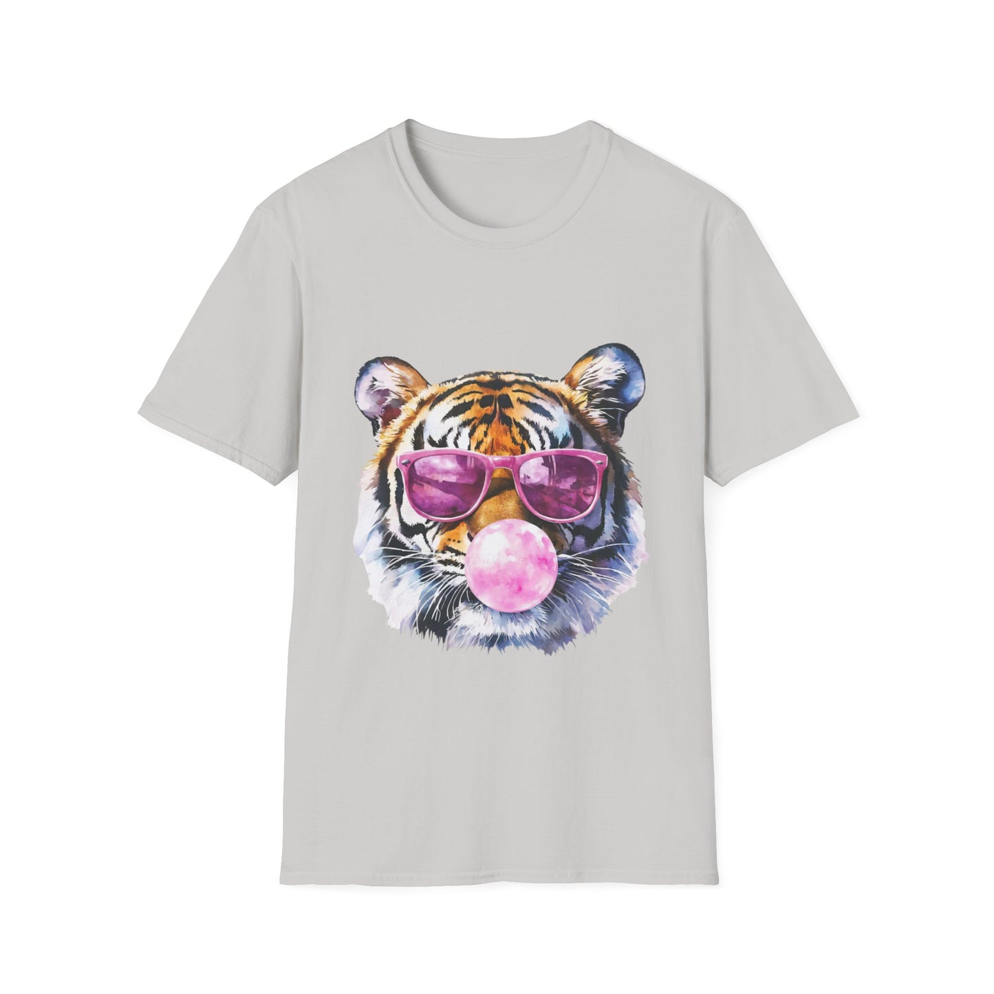 Tiger with Sunglasses T-Shirt — Fun Bubblegum Graphic Tee