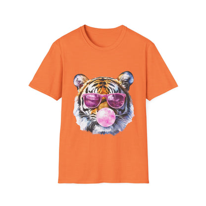 Tiger with Sunglasses T-Shirt — Fun Bubblegum Graphic Tee